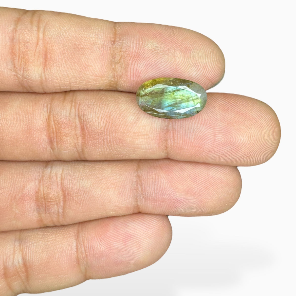 Natural Labradorite Stone Oval 4.34 Carats 16 X 9.4 mm