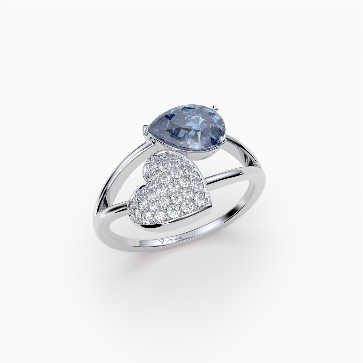 Natural Lavender Spinel & Moissonite Rings - Elliana