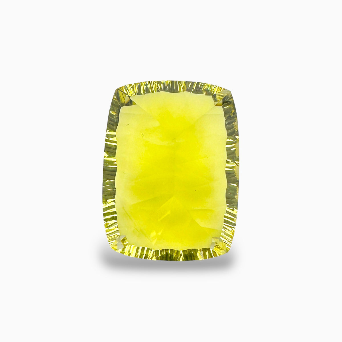 Natural Lemon Topaz  Cushion Fancy Lazer Cut 37.14 Carats