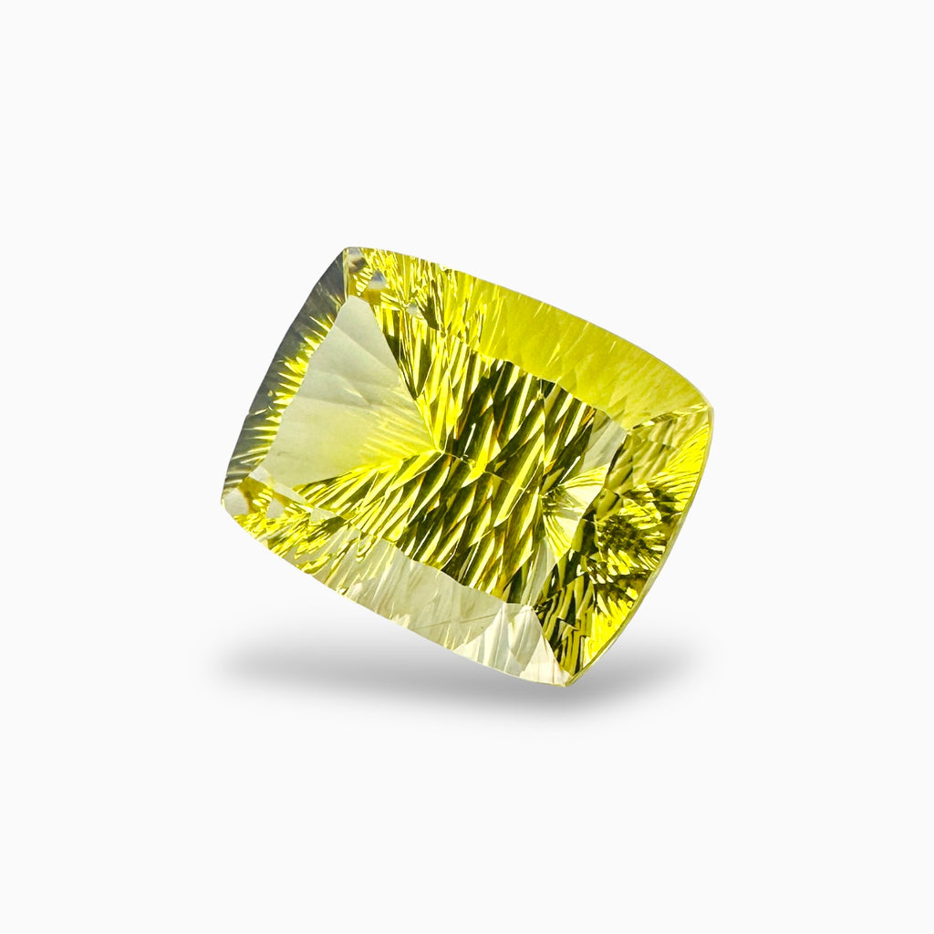 Natural Lemon Topaz  Cushion Fancy Lazer Cut 37.14 Carats