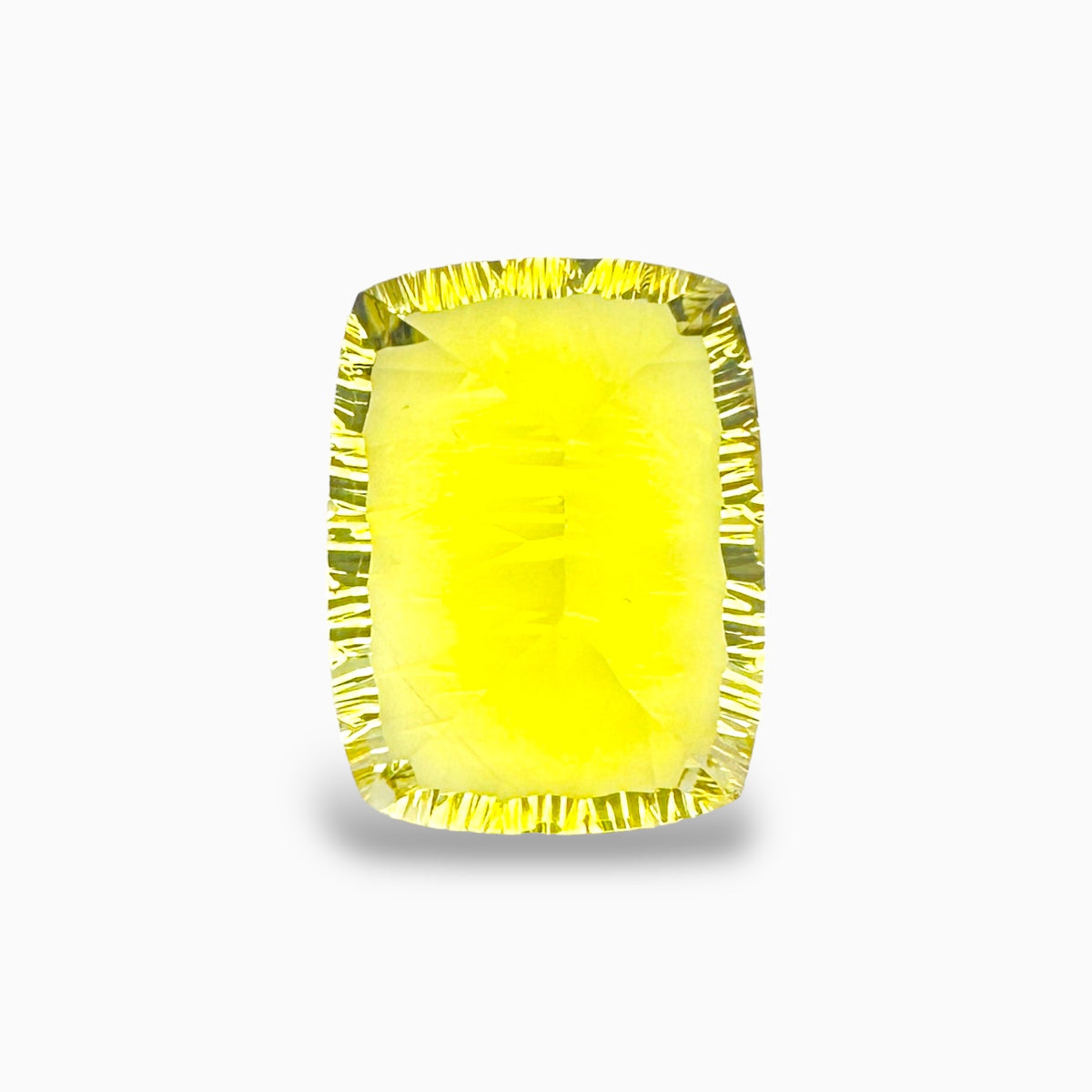 Natural Lemon Topaz  Cushion Fancy Lazer Cut 37.14 Carats