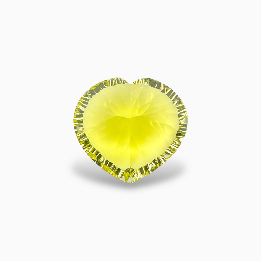 Natural Lemon Topaz Heart Fancy Lazer Cut 31.95 Carats (22x21 mm)