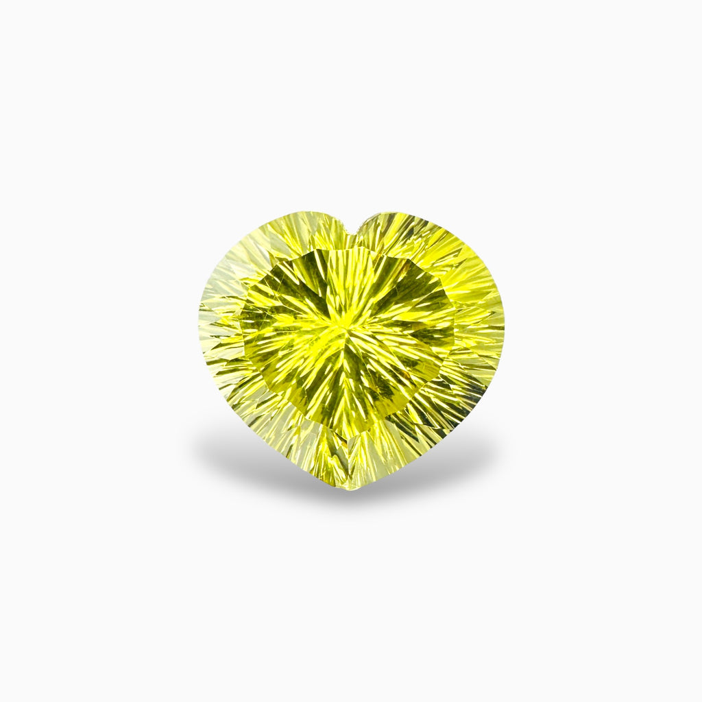Natural Lemon Topaz Heart Fancy Lazer Cut 31.95 Carats (22x21 mm)