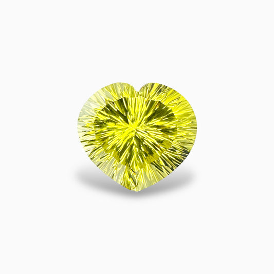 Natural Lemon Topaz Heart Fancy Lazer Cut 31.95 Carats (22x21 mm)