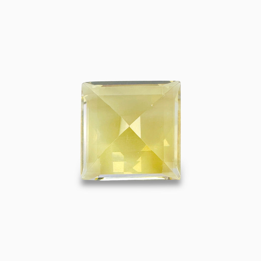 Natural Lemon Topaz Princess Cut 14.70 Carats (15x15 mm)