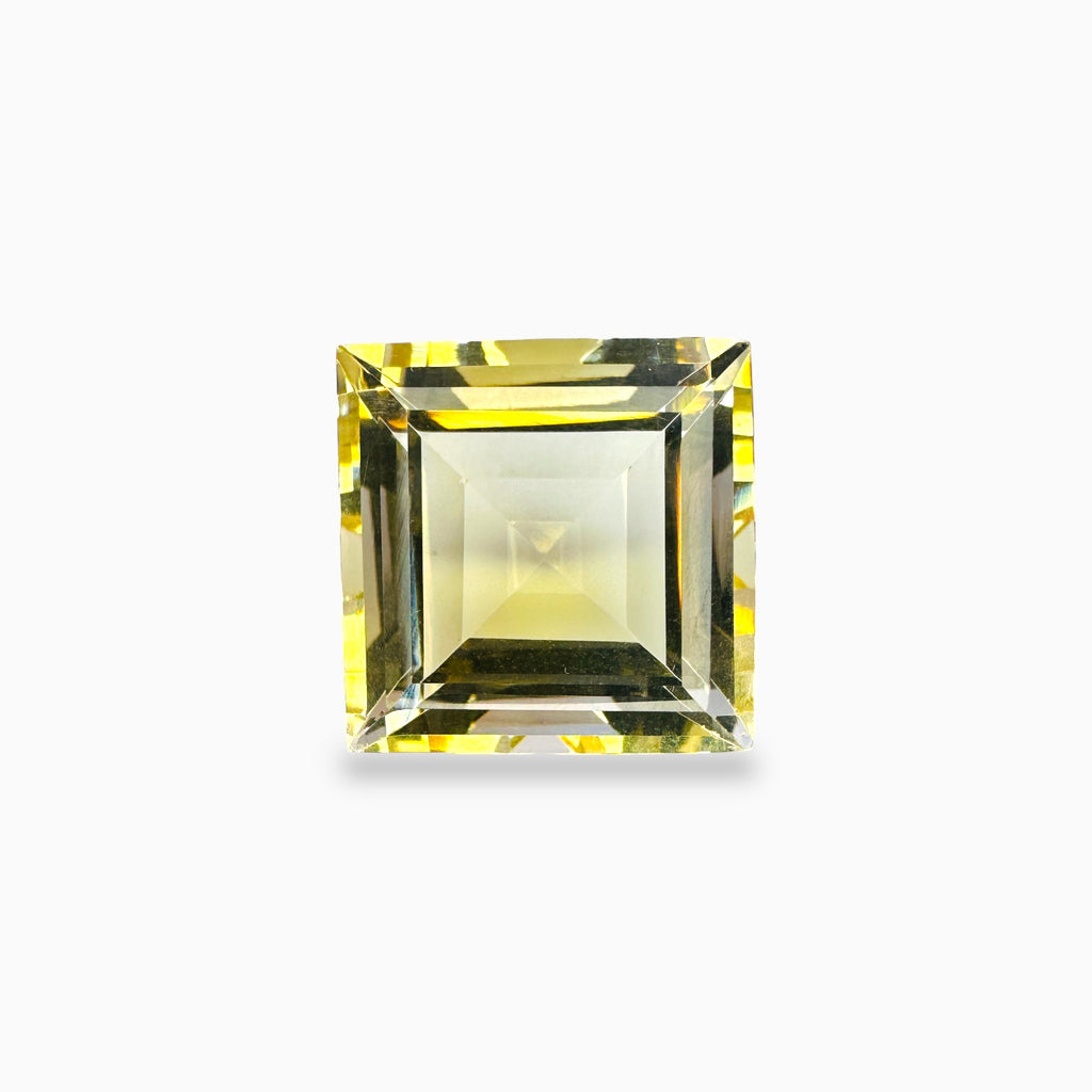 Natural Lemon Topaz Princess Cut 14.70 Carats (15x15 mm)