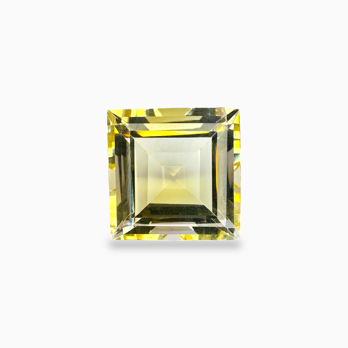 Natural Lemon Topaz Princess Cut 14.70 Carats (15x15 mm)