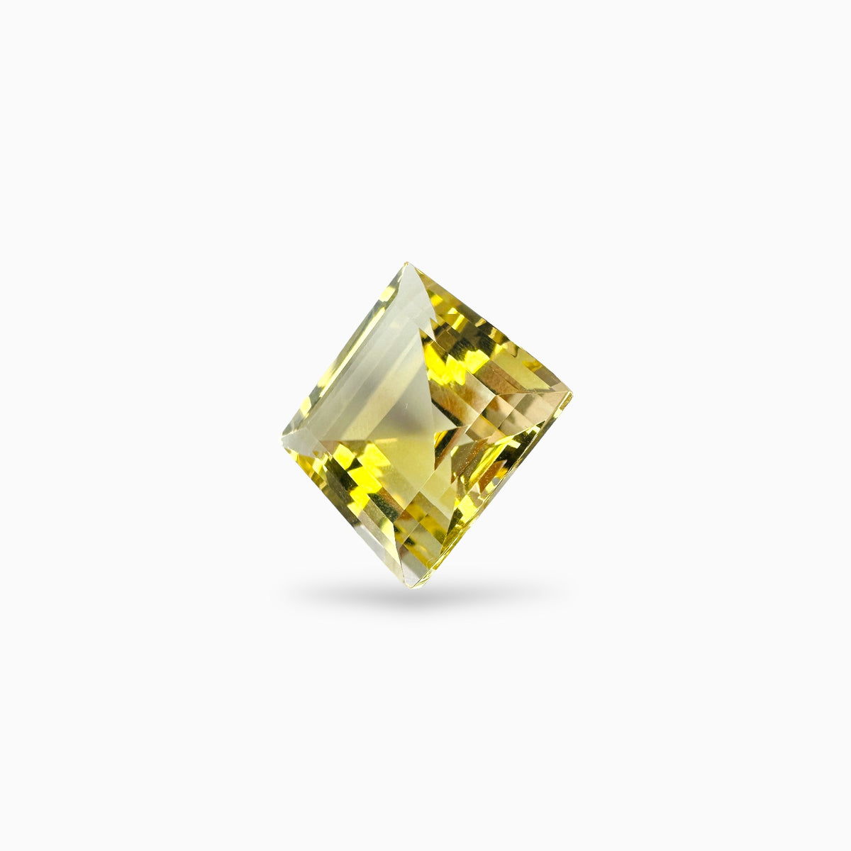 Natural Lemon Topaz Princess Cut 14.70 Carats (15x15 mm)
