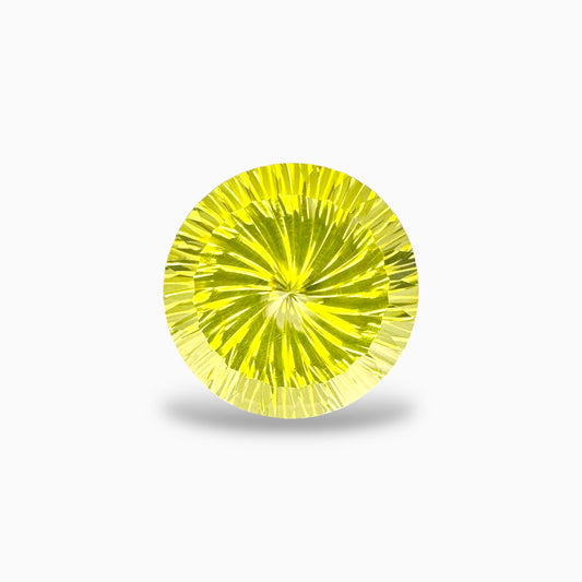 Natural Lemon Topaz Round Fancy Lazer Cut 65.78 Carats, 28 mm