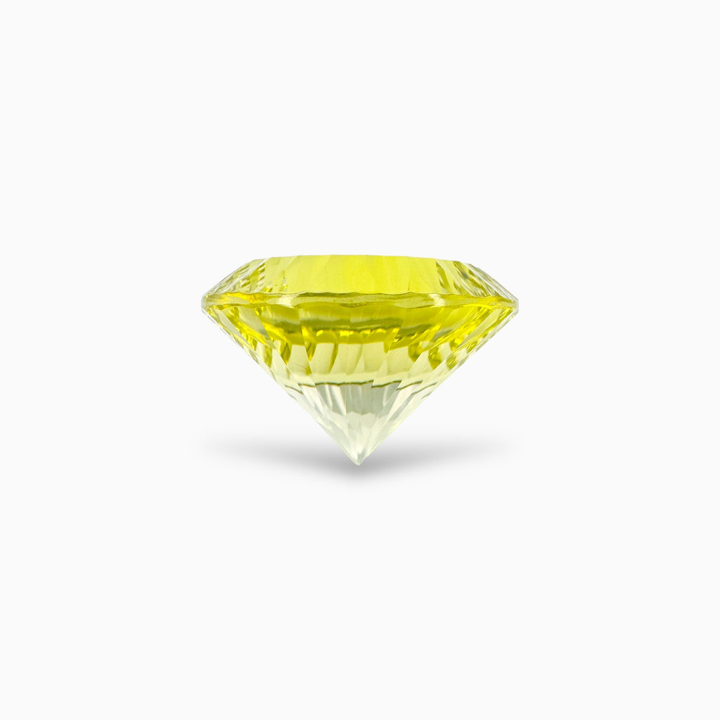 Natural Lemon Topaz Round Fancy Lazer Cut 65.78 Carats, 28 mm