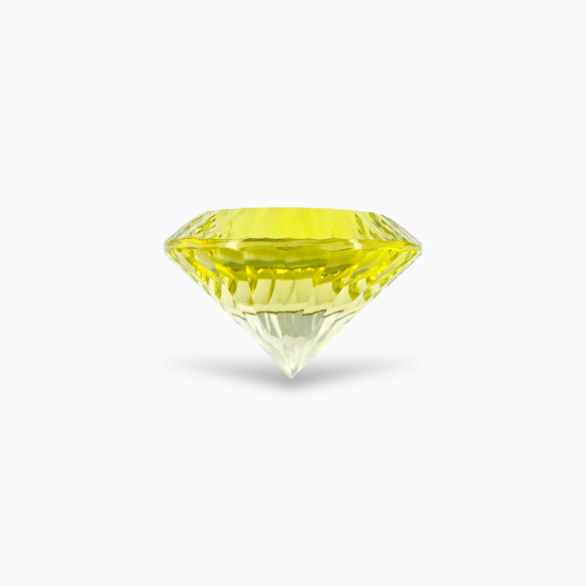 Natural Lemon Topaz Round Fancy Lazer Cut 65.78 Carats, 28 mm