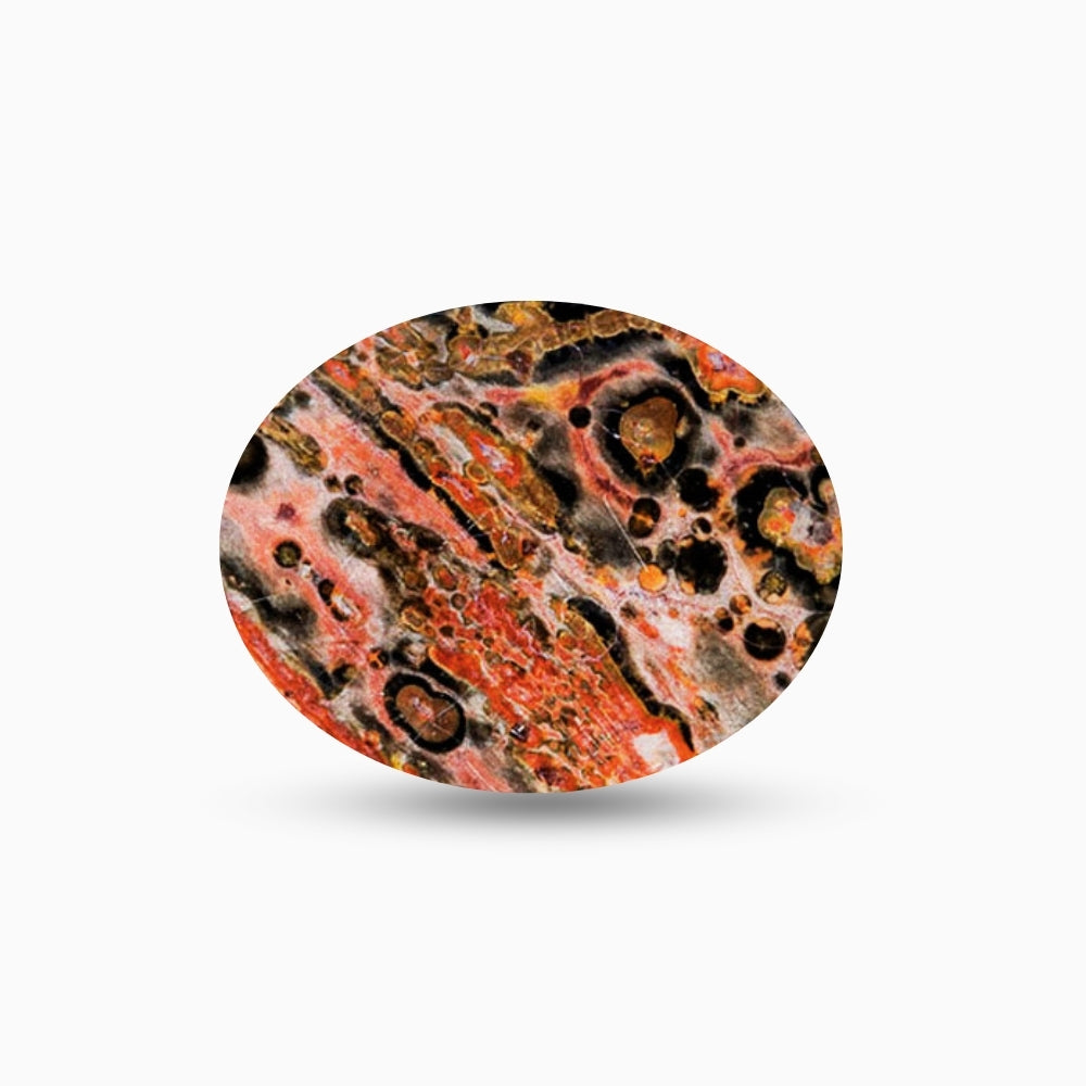 Natural Leopard Skin Jasper Stone Oval Shape