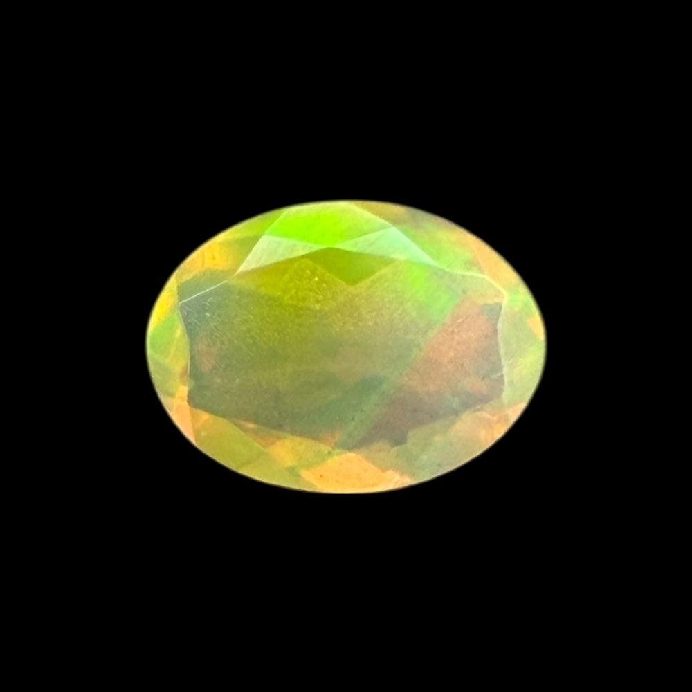 Natural LightYellow Ethiopian Opal Stone 0.61 Carats Oval Cabochon Shape 7 x 5.1 mm