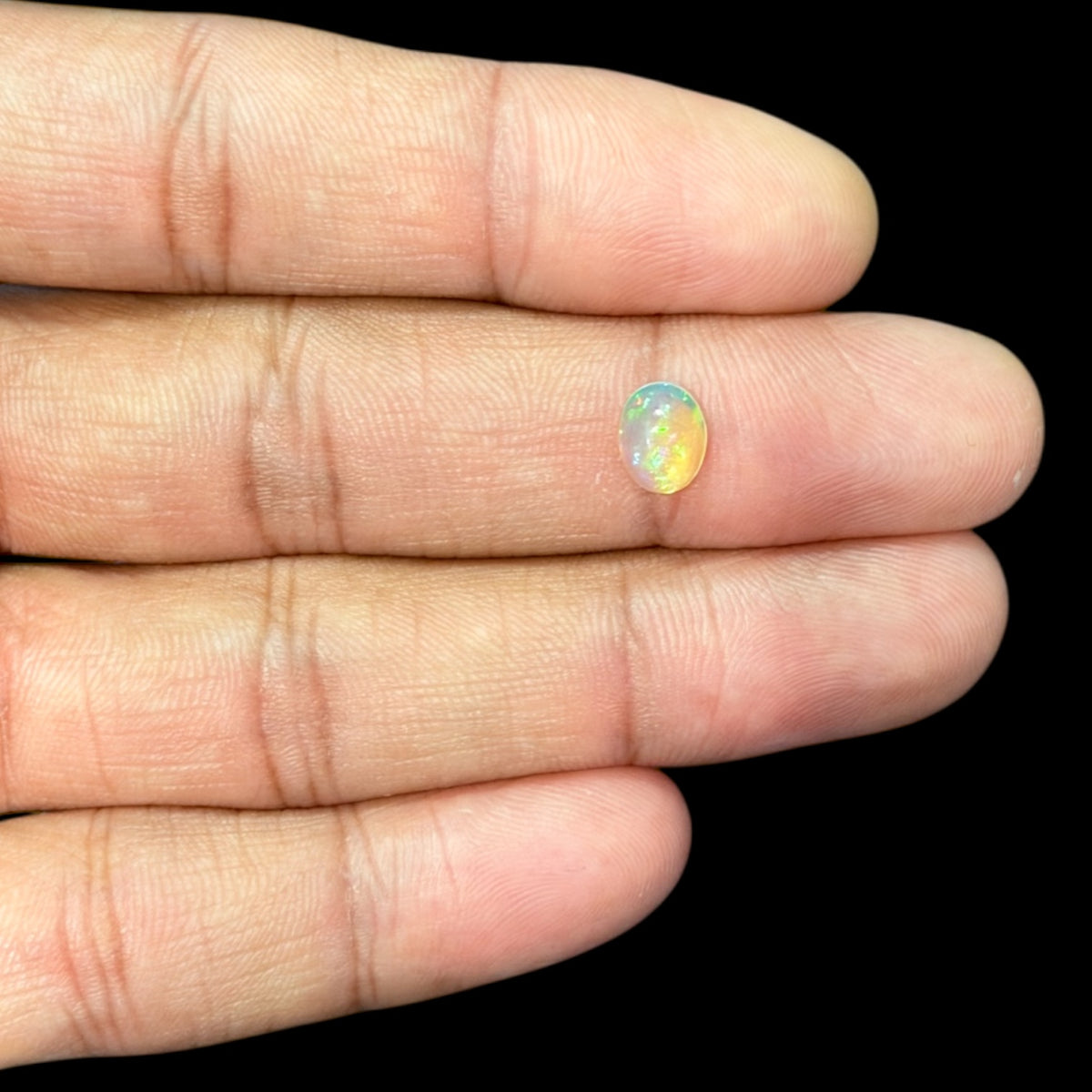Natural LightYellow Ethiopian Opal Stone 0.97 Carats Oval Cabochon Shape 8 x 6 mm
