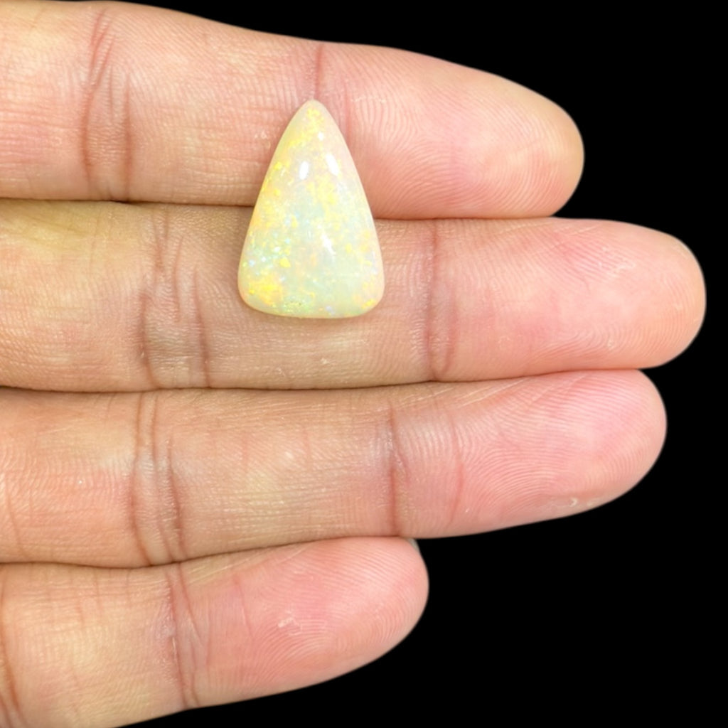 Natural LightYellow Ethiopian Opal Stone 9.20 Carats Pear Cabochon Shape 20.8 x 14 x 7 mm