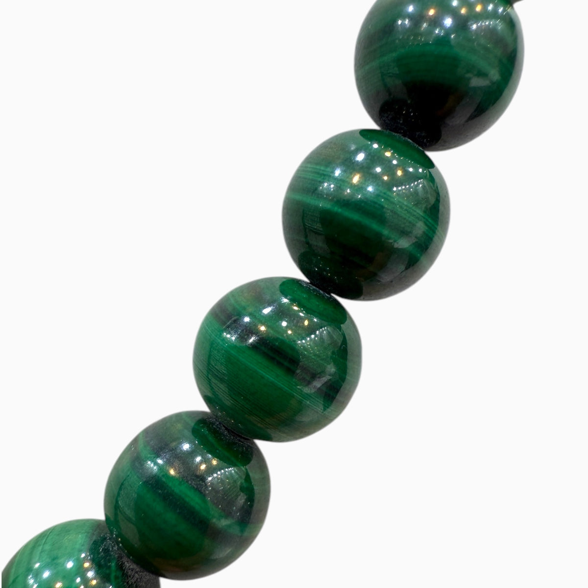 Natural Malachite Round Beads 8 mm 289.24 Carats 48 Beads