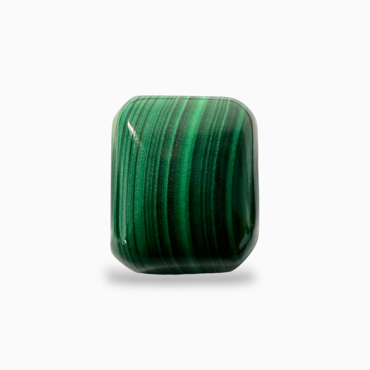 Natural Malachite Stone Emerald Cut Cabochon 10.51 Carats top Quality