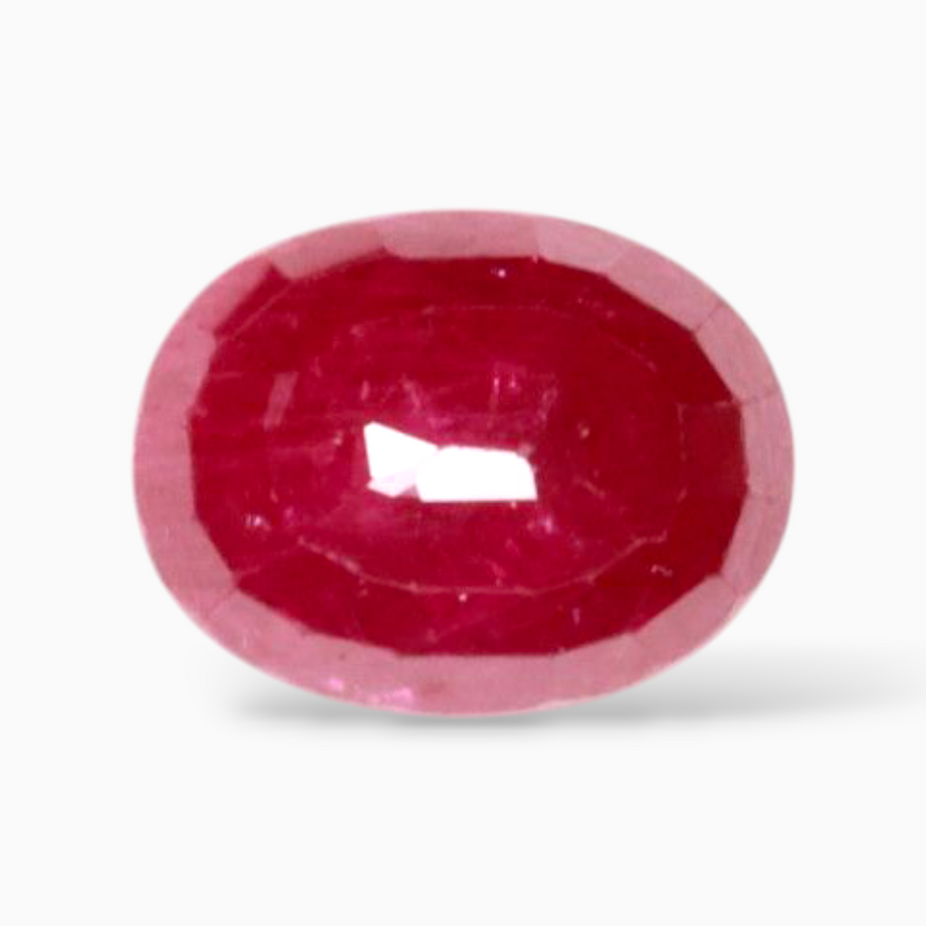 Natural Manik Ruby Stone In Oval Shape 1.49 Carats 8.1x6.3mm Size