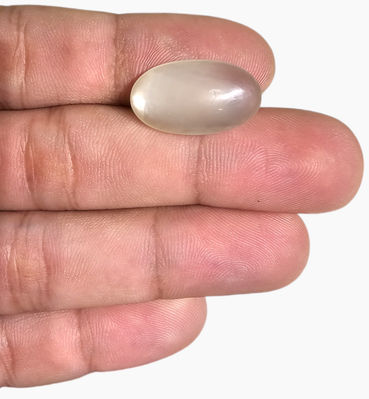 Natural Milky Moonstone Gemstone 11.33 Carats Oval Cabochon Shape 20.5x12.3mm