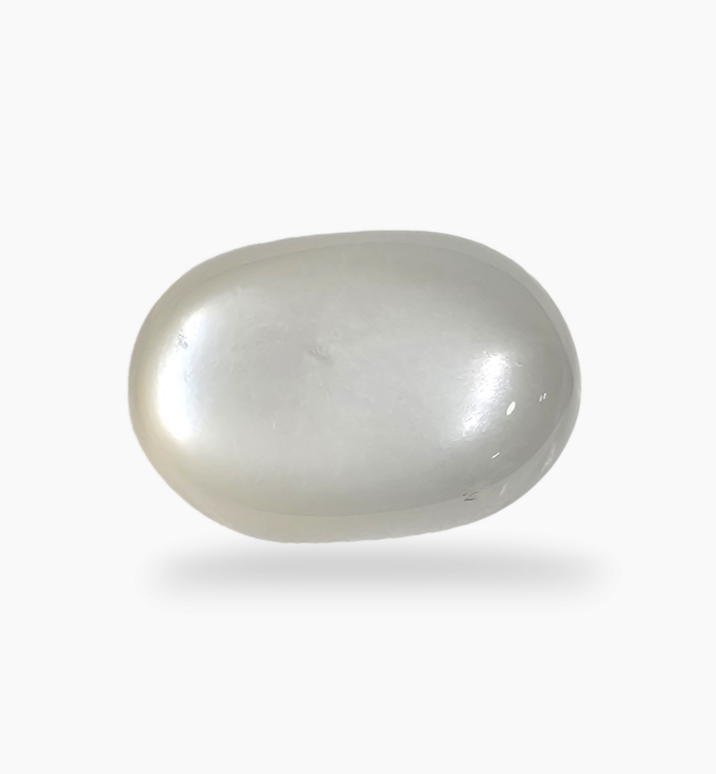 Natural Milky Moonstone Gemstone 11.71 Carats Oval Cabochon Shape ( 17.8x12mm)