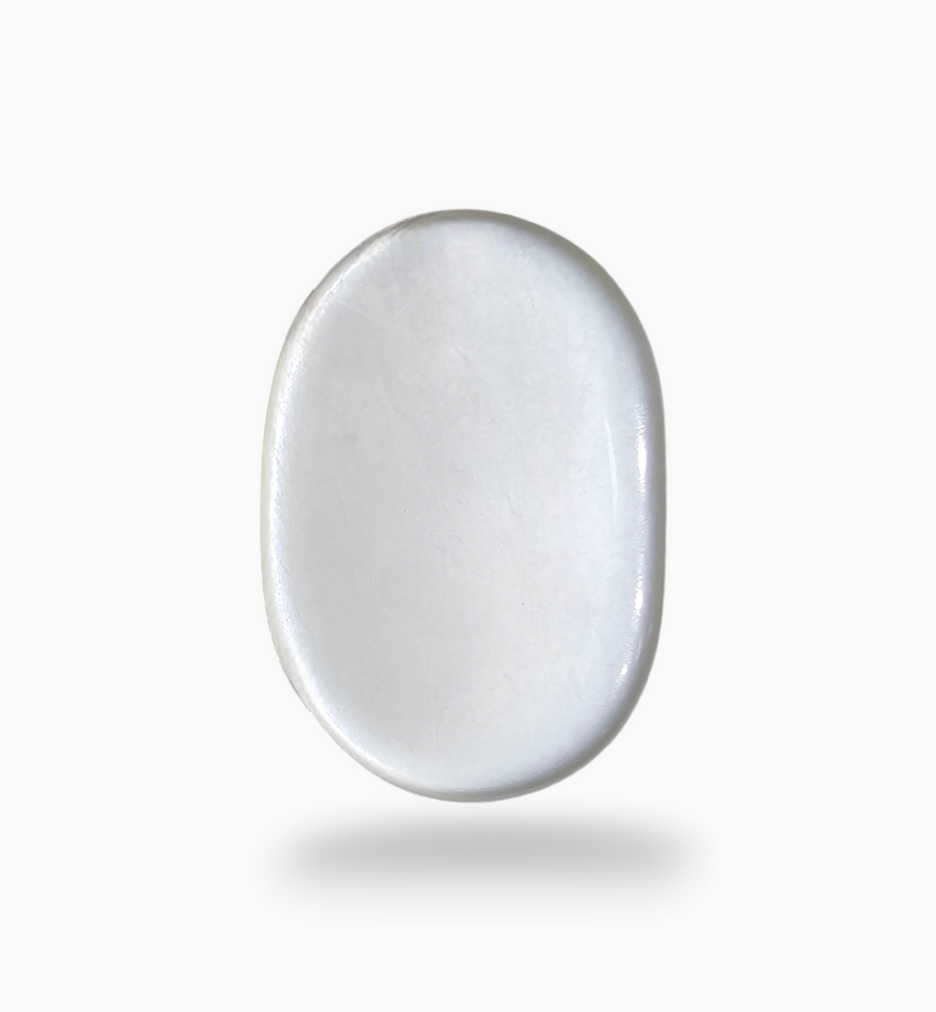 Natural Milky Moonstone Gemstone 11.71 Carats Oval Cabochon Shape ( 17.8x12mm)