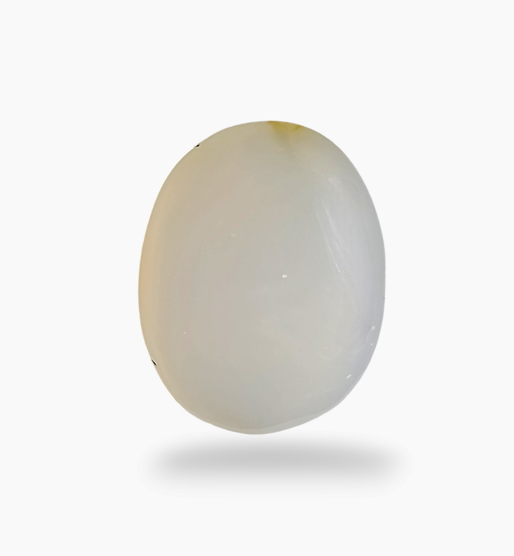 Natural Milky Moonstone Gemstone 13.83 Carats Oval Cabochon Shape 18.5x14.5mm