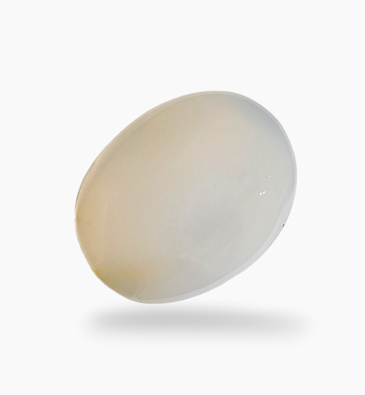 Natural Milky Moonstone Gemstone 13.83 Carats Oval Cabochon Shape 18.5x14.5mm