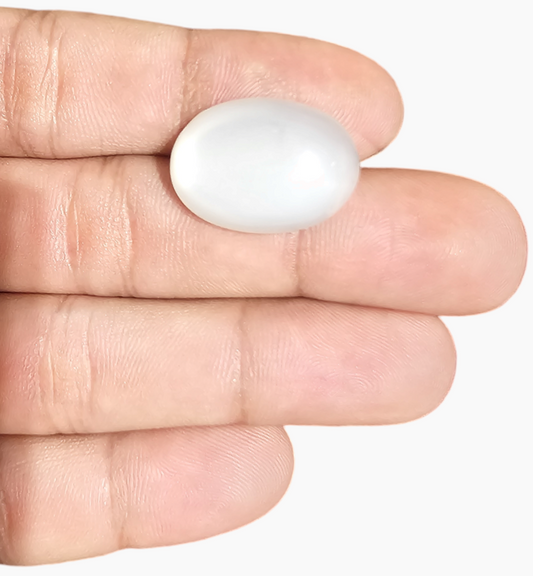 Natural Milky Moonstone Gemstone 24.13 Carats Oval Cabochon Shape ( 22x16.2mm)