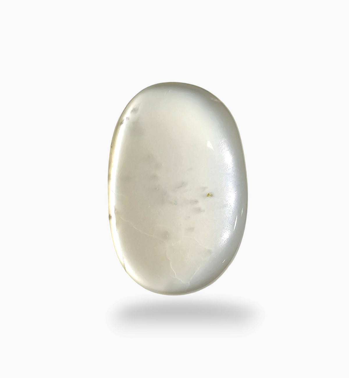 Natural Milky Moonstone Gemstone 30.54 Carats Oval Cabochon Shape 22x15.2mm