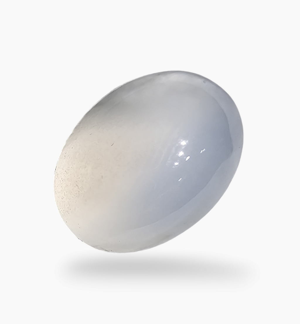 Natural Milky Moonstone Gemstone 4.43 Carats Oval Cabochon Shape 14.5x10.7mm