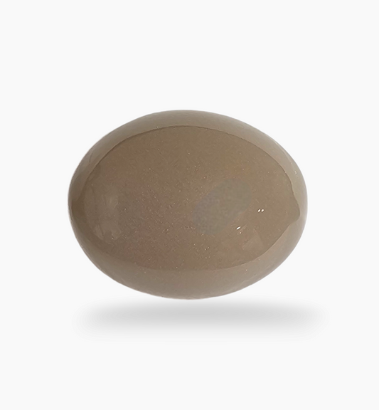 Natural Peach Moonstone Gemstone 7.63 Carats Oval Cabochon Shape ( 14.3x11.3mm)