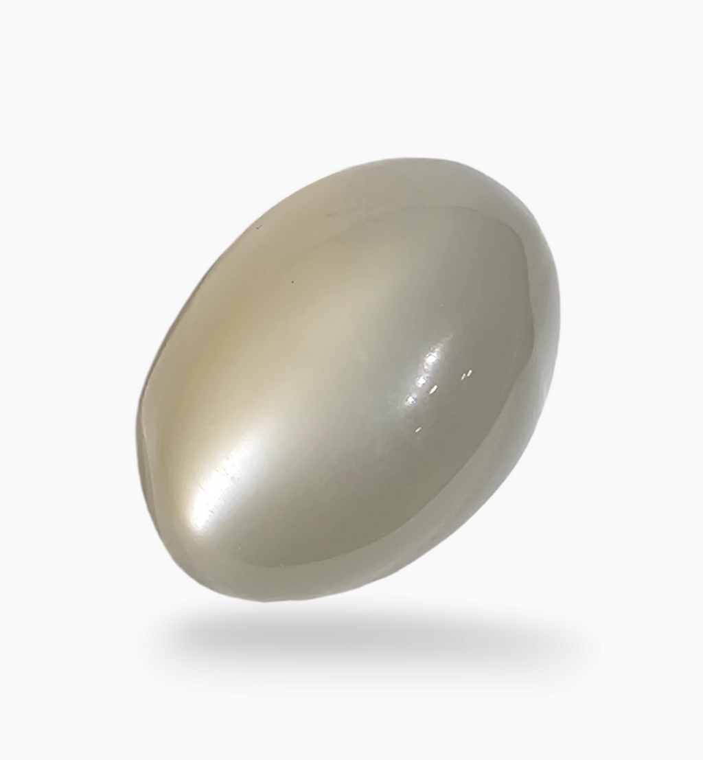 Natural Milky Moonstone Gemstone 9.28 Carats Oval Cabochon Shape 15x10.9mm