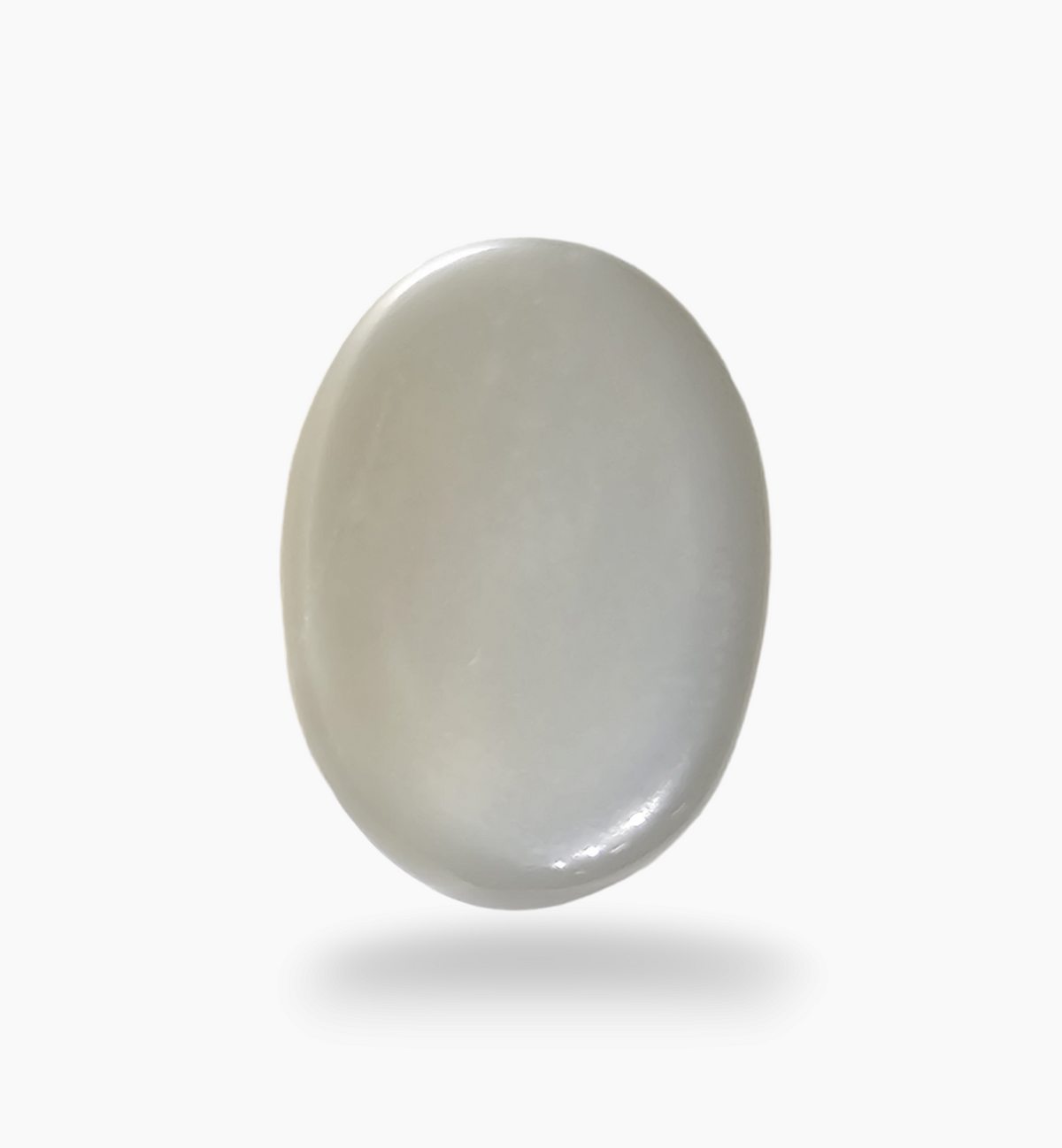 Natural Milky Moonstone Gemstone 9.28 Carats Oval Cabochon Shape 15x10.9mm