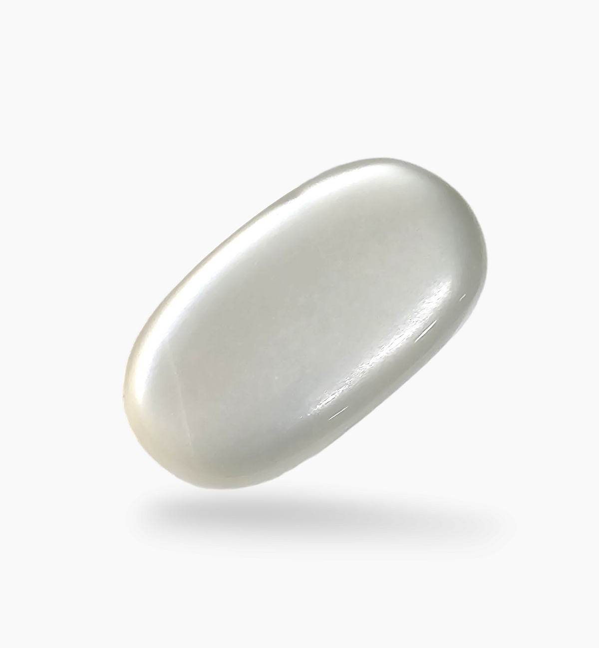 Natural Milky Moonstone Gemstone 9.64 Carats Oval Cabochon Shape 19.7x11mm