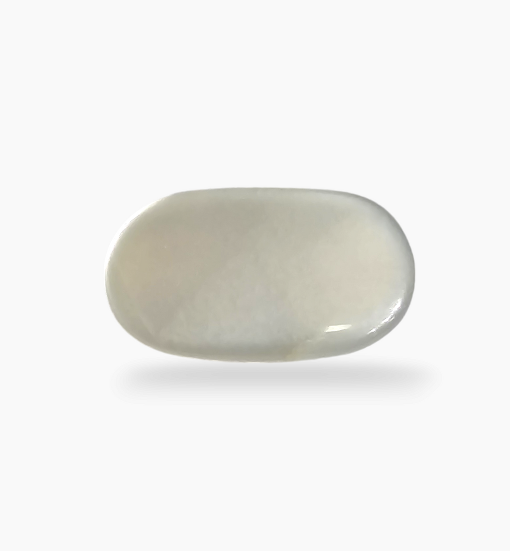 Natural Milky Moonstone Gemstone 9.64 Carats Oval Cabochon Shape 19.7x11mm
