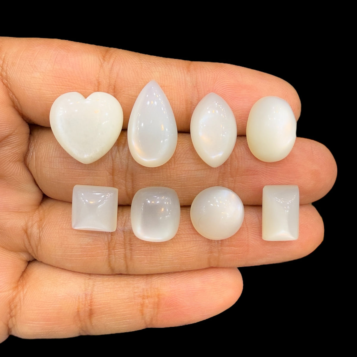 Natural Milky Moonstone Mix Shapes From 2 - 30 Carats Price Per Carats