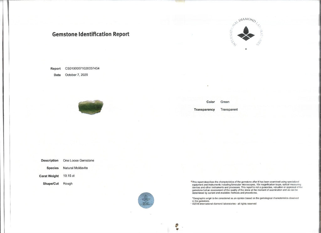 Natural Moldavite 19.15 Carats Oval Rough Shape razagems.com (4)
