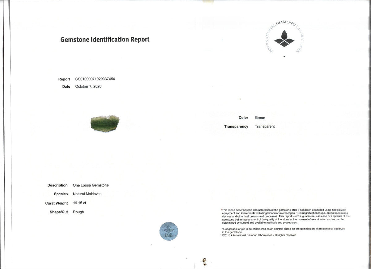 Natural Moldavite 19.15 Carats Oval Rough Shape razagems.com (4)