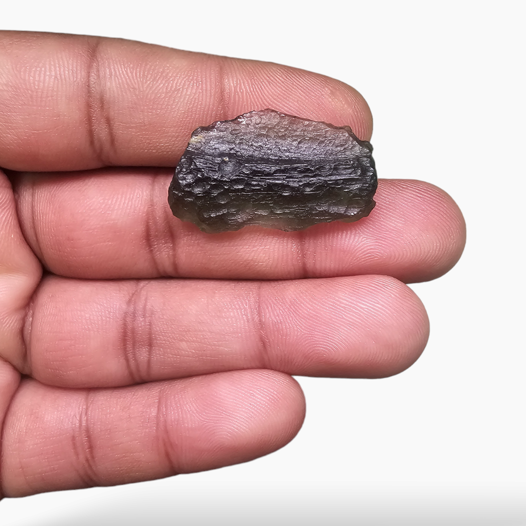 Natural Moldavite 19.15 Carats Oval Rough Shape razagems.com (4)