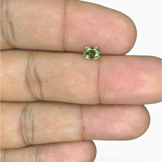 Natural Moldavite Stone Cushion Cut 0.32 Carats 5x4 mm