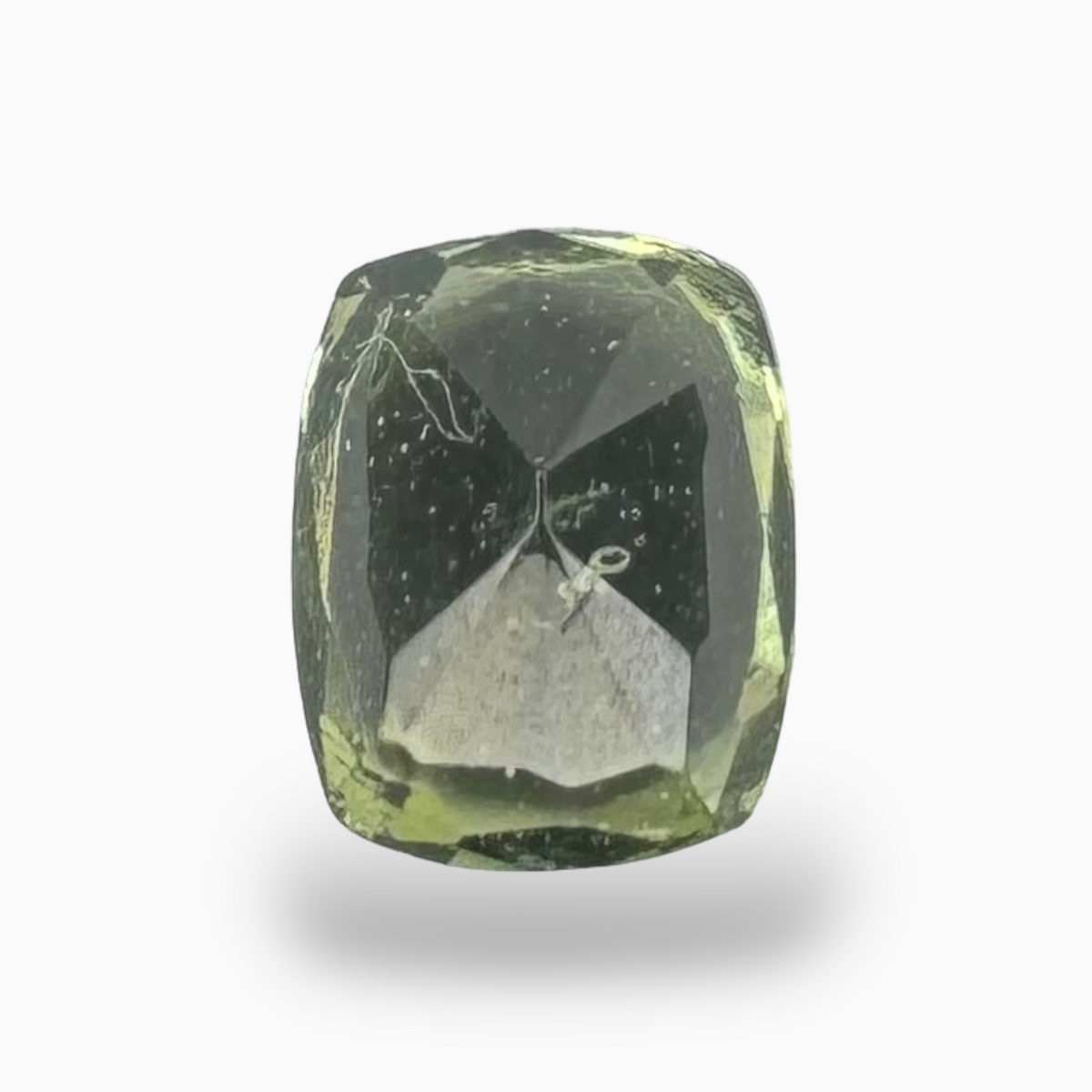 Natural Moldavite Stone Cushion Cut 0.32 Carats 5x4 mm