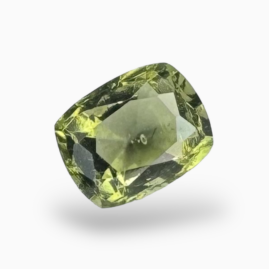 Natural Moldavite Stone Cushion Cut 0.32 Carats 5x4 mm