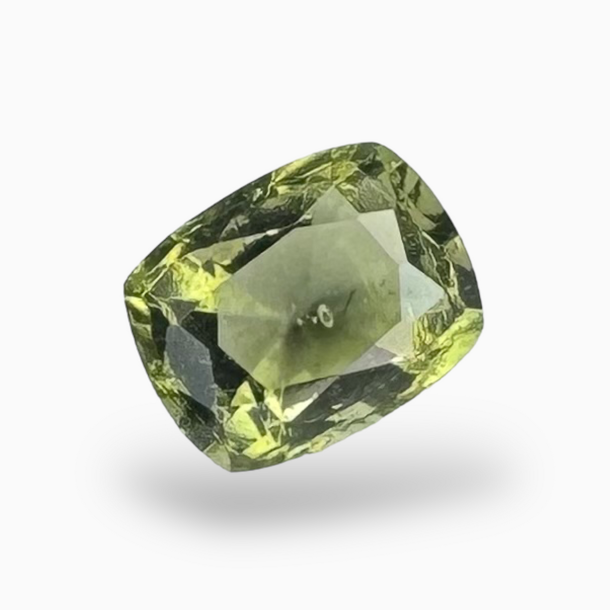 Natural Moldavite Stone Cushion Cut 0.32 Carats 5x4 mm