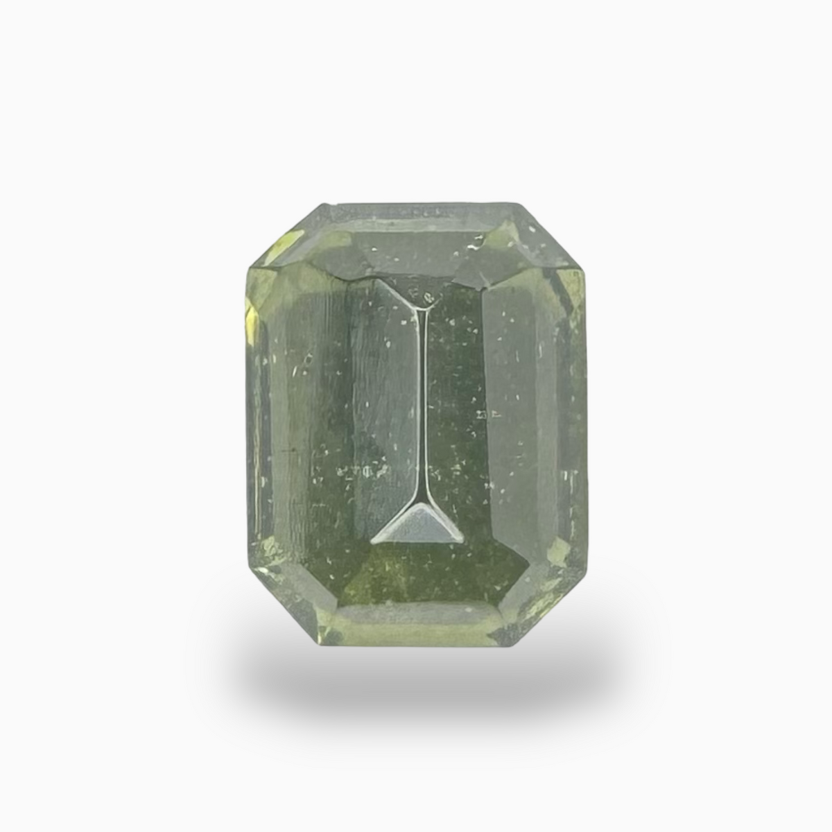 Natural Moldavite Stone Emerald Cut 0.82 Carats 6.5x5 mm