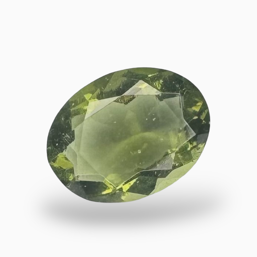 Natural Moldavite Stone Oval Cut 0.94 Carats 8x6 mm
