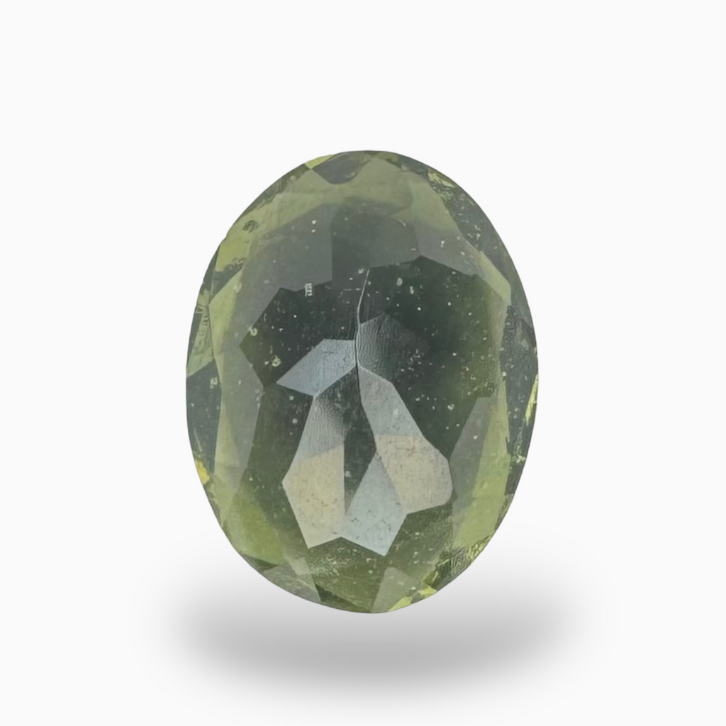 Natural Moldavite Stone Oval Cut 0.94 Carats 8x6 mm