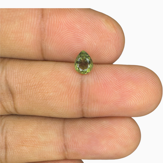 Natural Moldavite Stone Pear 0.50 Carats 6x5 mm