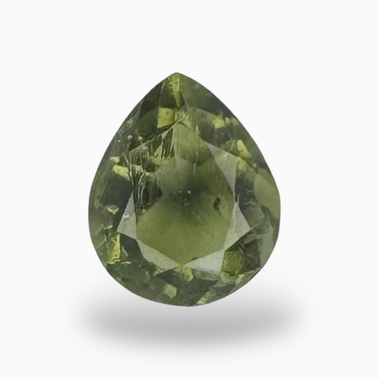 Natural Moldavite Stone Pear 0.50 Carats 6x5 mm