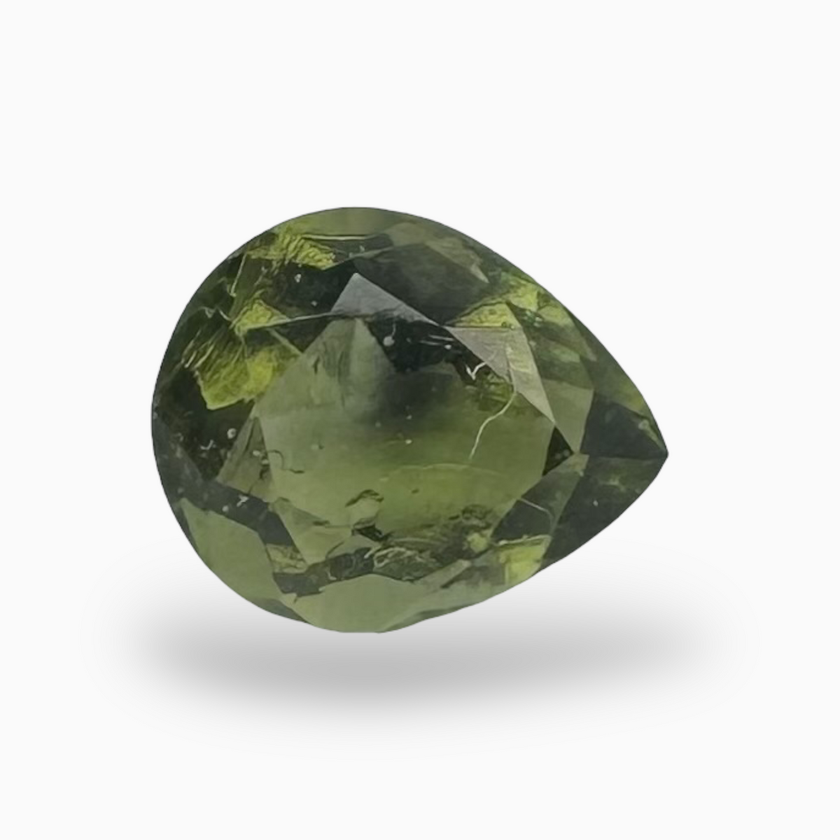 Natural Moldavite Stone Pear 0.50 Carats 6x5 mm