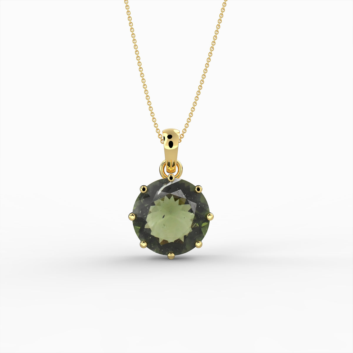 Natural Moldavite Stone Pendant - Olga